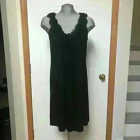 Soma Intimate Nightie Floral Applicate Lounge Comfort Black - Picture 7 of 8